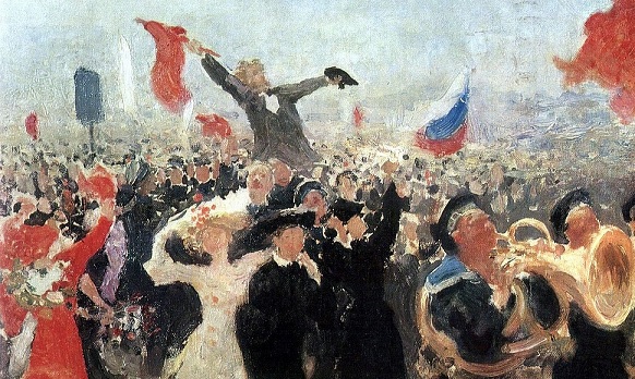 A revolutionary movement: picture represented the Russian Revolution